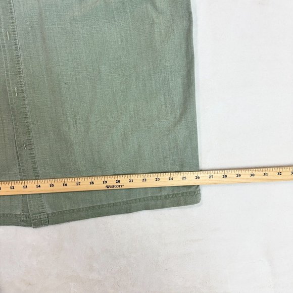 Vintage Penmans Men's L Polo Dress Shirt Light Green Button Up Short Sleeve - Picture 8 of 12